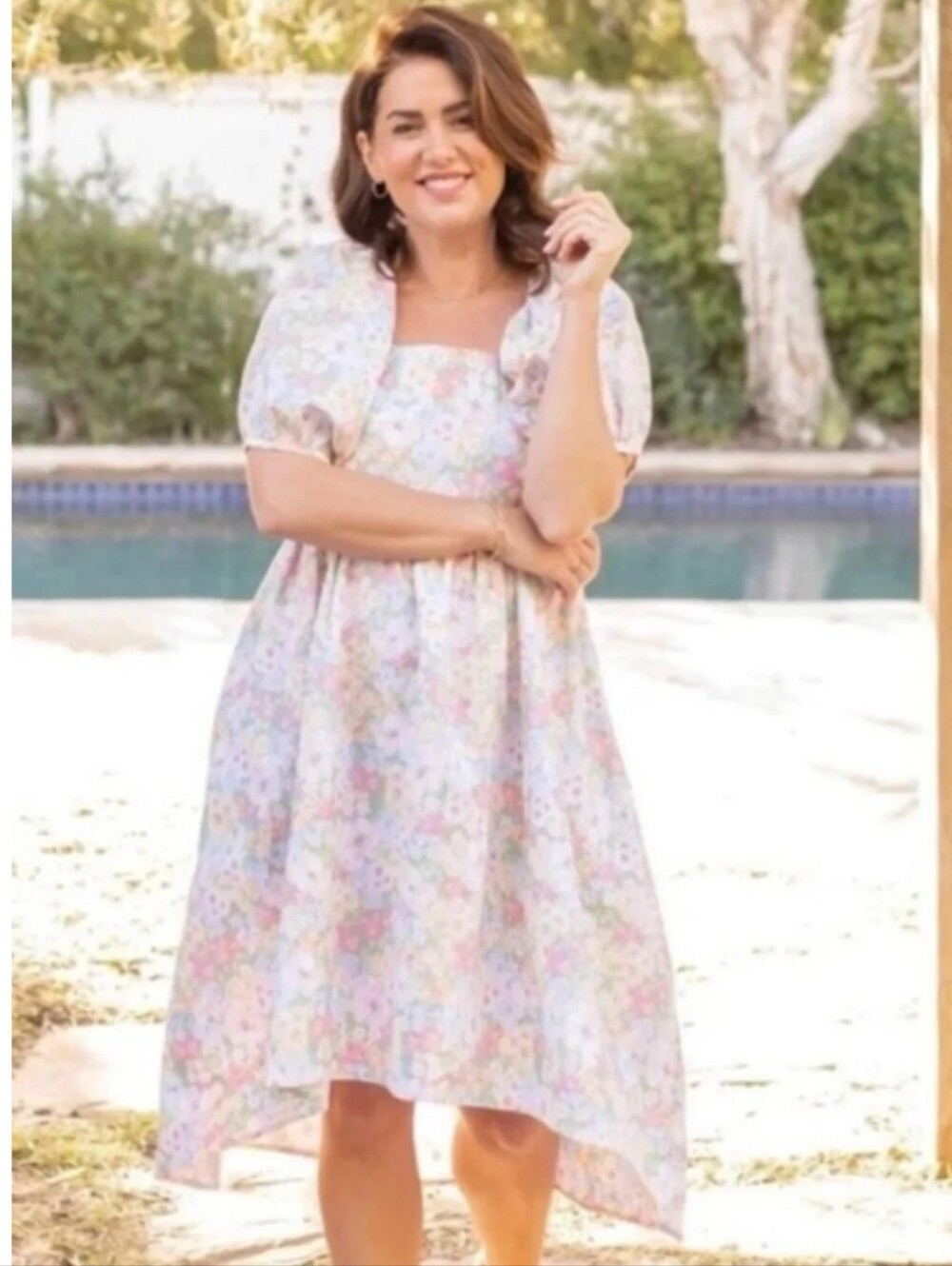 Jillian Harris Floral Puff Sleeve Dress - Picture 3 of 3